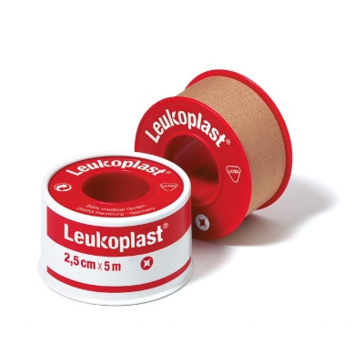 Leukoplast Leukopor Fixation Tape for Sensitive Skin (2.5cm x 5m Roll)